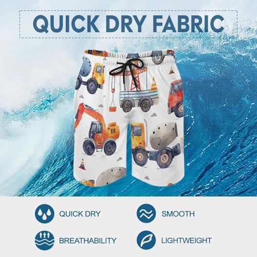 Men's Swim Trunks Quick Dry Board Shorts with Pockets Beach Shorts Truck Creative Pattern Bathing Suits for Men3
