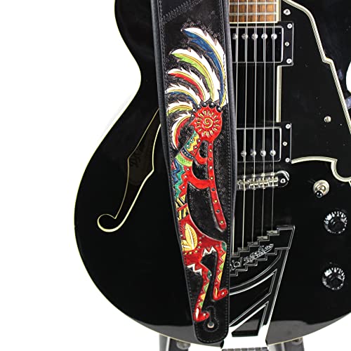 Walker And Williams KB-56-BLK Kokopelli sculpté à la main sur cuir noir de qualité supérieure - Les Beatles, Paul McCartney, John Lennon, RIngo Starr, George Harrison Walker And Williams KB-56-BLK Kokopelli sculpté à la main sur cuir noir de qualité supérieure – Image 3