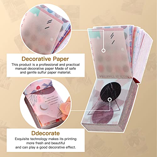 Image of 800 Pcs Stickers Set Vintage Journal Diary Stickers Decorative Scrapbooking Material Paper Washipaper for Journaling Diary Book DIY(No Glue)