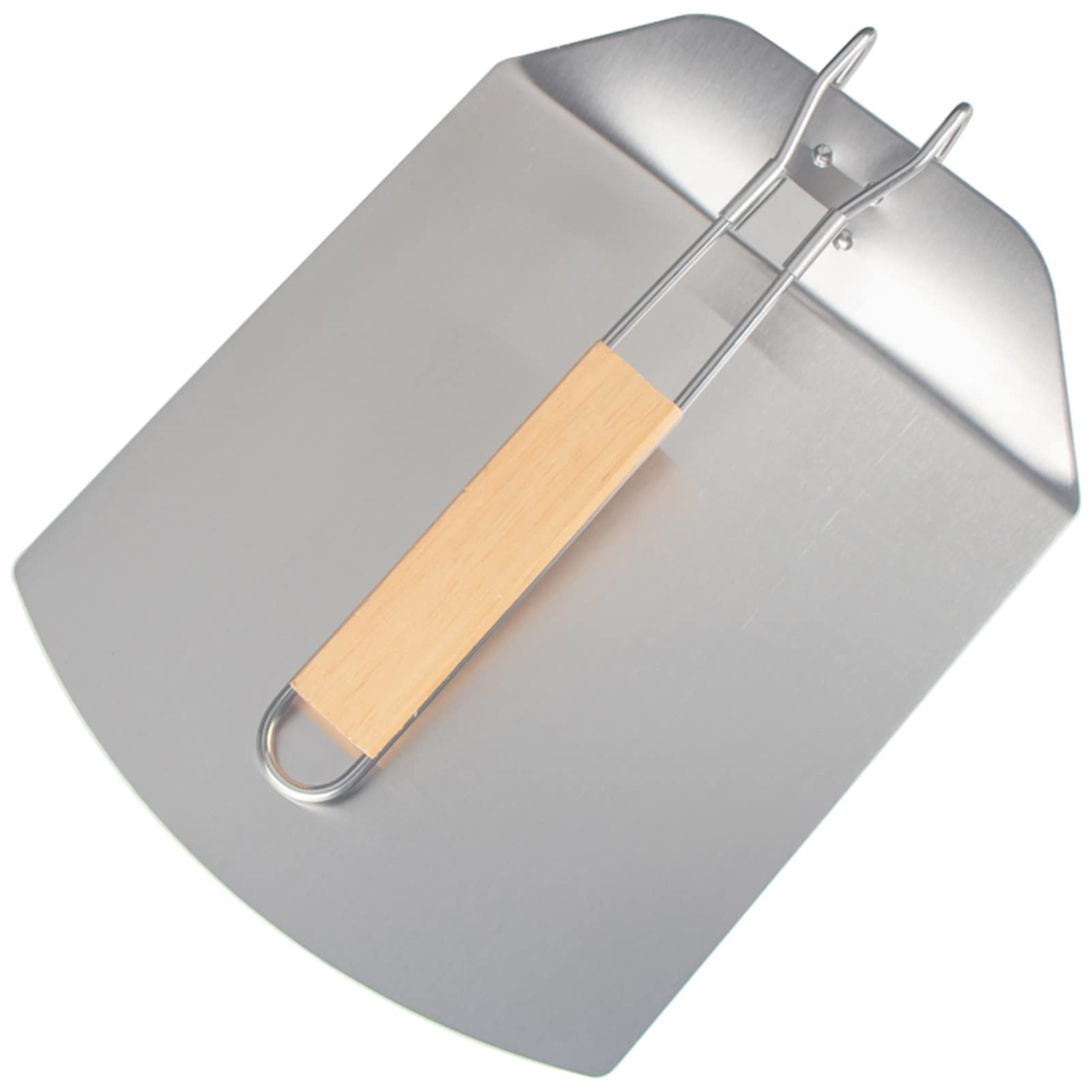 Pala para Pizza con Mango, espátula de aleación de Aluminio, Pala para Pizza, para Horno de Pizza Interior y Exterior, repostería, Masa