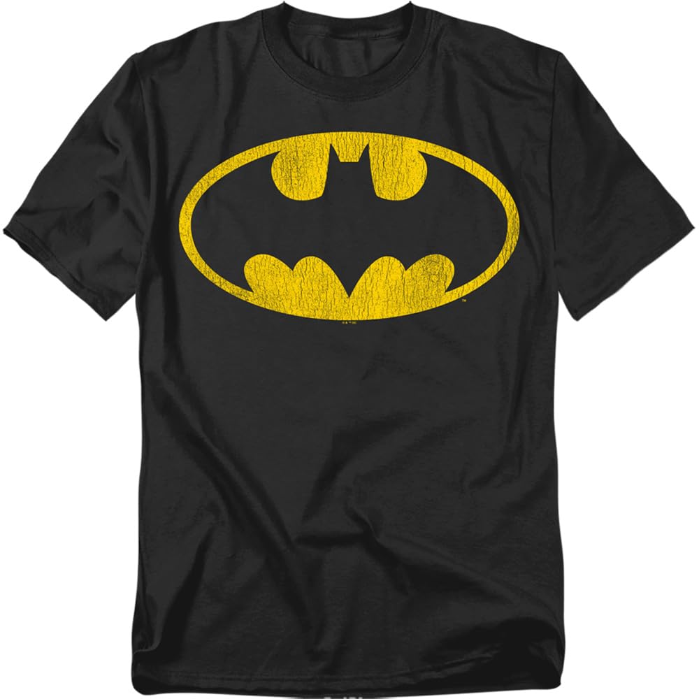 Popfunk Batman Distressed Logo Unisex Adult T Shirt