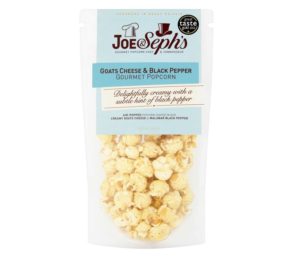 Joe & Seph's - French Goats Cheese & Malabar Black Pepper Popcorn - 90g (Pack of 3)