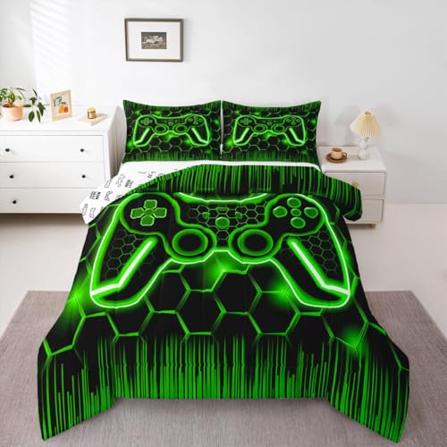 Edredón queen verde para dormitorios juveniles modernos y dinámicos 5