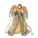 Kurt Adler UL 10-Light Angel Treetop Figurine, 10-Inch, Ivory and Gold