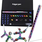 Bolígrafo de punta de bola magnética, bolígrafo fidget, bolígrafo de metal magnético colorido con caja de regalo, bolígrafo juguete, regalo creativo, bolígrafo divertido para aliviar el estrés