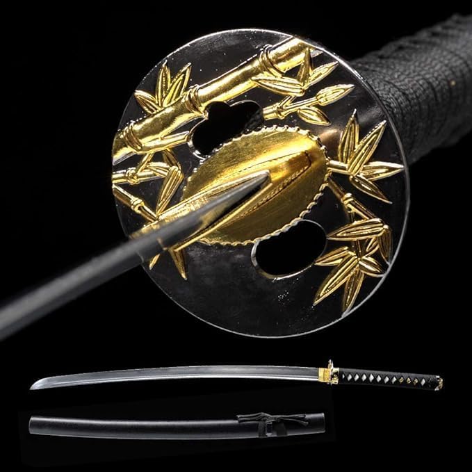 Miniatura 2 de Espada samurai hecha a mano, hecha a mano, práctica, acero al carbono 1045, templadoarcilla templada