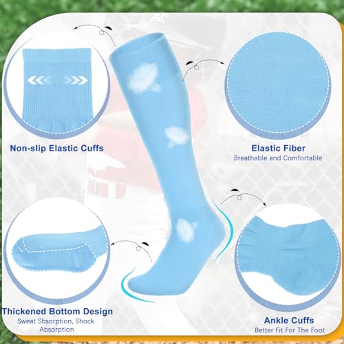 Image of VONMELLI Youth Baseball Belt and Socks Combo, Elastic Softball Belts and Socks for Boys and Adult (2 Pairs of Socks & 1 Belt)