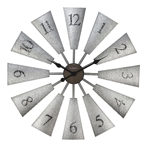 CLXEAST-30-Inch-Large-Farmhouse-DIY-Windmill-Decor-Wall-Clock-Adjustable-Size-2426283032-24-Inch-Wall-Clock-for-Living-Room-DecorWall-Art-Decor-Galvanized-Plastic CLXEAST 30 Inch Large Farmhouse DIY Windmill Decor Wall Clock Adjustable Size 2426283032 24 Inch Wall Clock for Living Room DecorWall Art Decor Galvanized Plastic