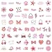 60Pcs Pink Inspirational Stickers Waterproof Vinyl Decals for Water Bottles Laptop Luggage Cup Computer Mobile Phone Skateboard Children and Adolescents Party Supplies (Colourful-D2)