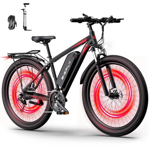 BIGFLY C29 Ultra Electric Bike for Adults with 250W Motor, 29'' Electric Mountain Bike with 48V 15Ah Removable Battery Up to 50 Miles, Hydraulic Brakes & 21 Speed & Lockable Suspension Fork E-Bike