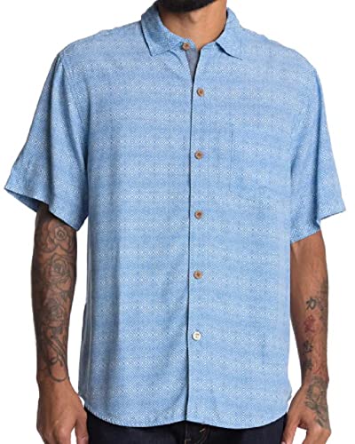 Tommy Bahama Men's Coconut Point GEO, Frozen Blue, L