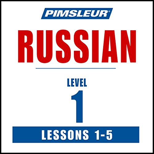 Diseño de la portada del título Pimsleur Russian Level 1 Lessons 1-5