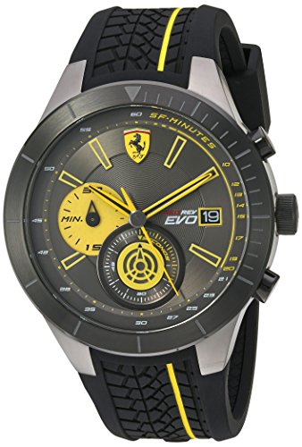 Preisvergleich Produktbild Scuderia Ferrari Herren Analog Quarz Uhr mit Silikon Armband 830342