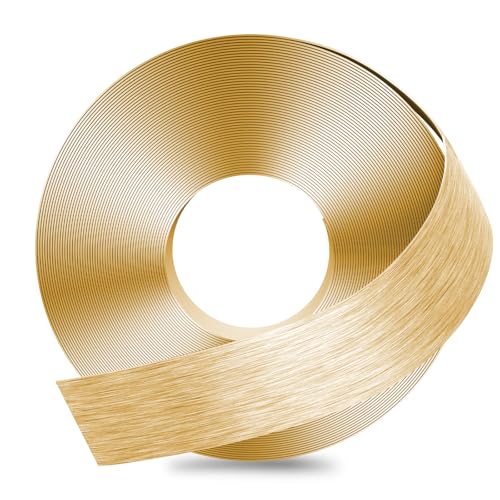 Image of GSCIT Club Gold Edge Banding, 2 Inch x 100ft Aluminum Brushed Edge Banding PVC Edge Trim for Cabinet Repair Furniture