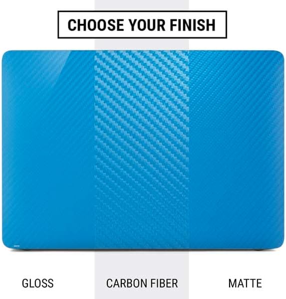 Skinit Decal Laptop Skin Compatible with MacBook Air 13in (2020) - Blue Carbon Fiber Specialty Texture Material Design