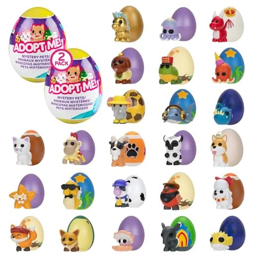 Adopt Me! Mystery Pets Blind Box Assorted 2-Pack - Series 5 - Exclusive Virtual Item Game Code - Collectible Mini Animal Toy Figure, Styles Vary - Christmas Stocking Stuffer Gift for Kids, Girls, Boys