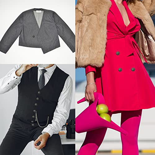 Retro Metal Shank Buttons Suit Coat Buttons Decorative Fastener Sewing Accessories Pack Of 10, Antique Brass, 0.78''（20Mm） In Diameter (Fashion Hollow Flower Round Shaped) #TOP4