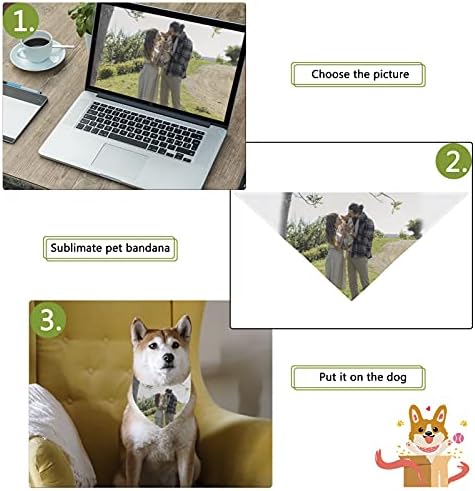 20Pcs Sublimation Blank Dog Bandanas, SMAFANLIN Comfortable DIY Solid White Pet Dog Triangle Scarf, Polyester Heat Transfer Pet Triangle Bibs Kerchief for Small Medium Large Dogs Puppy Cats (White)