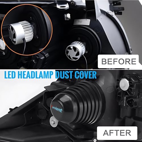 Image of com Premium Weatherproof & Adjustable LED /HID Universal Headlight Dust Cover | 75mm-100mm Diameter (Pack of 2)
