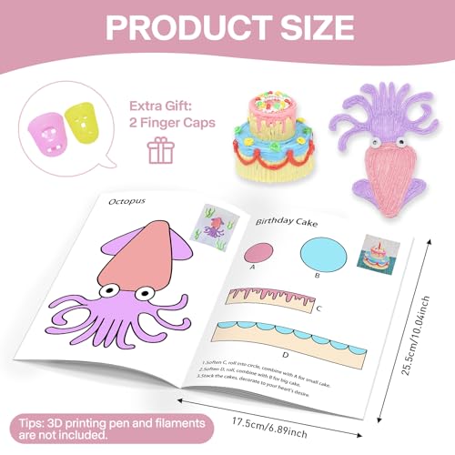 SONGTIY 3D Malerei Zeichenbuch, 40 Muster wiederverwendbare Malerei Graffiti-Schablone, kreative Schablonen Formen mit einer PVC-Platte für Anfänger und Handwerker, Geburtstag DIY Ideen Geschenk