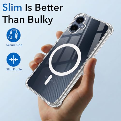 Image of Jkobi Shockproof Crystal-Clear Back Cover for Samsung Galaxy A06 (Magsafe Wireless Support | Drop & Camera Protection | Hard Polycarbonate)