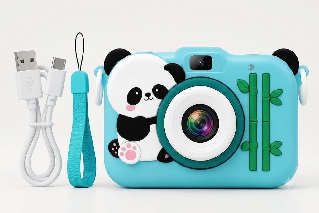 Happy Choices Kids Digital Camera Compact Design Selfie Camera Video Recorder Photo Capture Games 2.0 Inch Screen for Girls Boys 4+ 5 6 7 8 - (Blue) Without sd Card-image-11