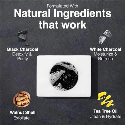 Lumin Men's Charcoal Body Soap - Premium Quality Bar Soap for Men - Natural, Nourishing and Cleansing - Best Soap for Men with Activated Charcoal - Ideal for All Skin Types