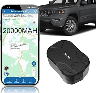 TKMARS GPS Tracker per Auto Versione Aggiornata TK905, Batteria 20000 mAh, Localizzatore GPS Magnetico, Impermeabile​, Standby Fino a 240 Giorni, Tempo Reale con APP e SIM Card