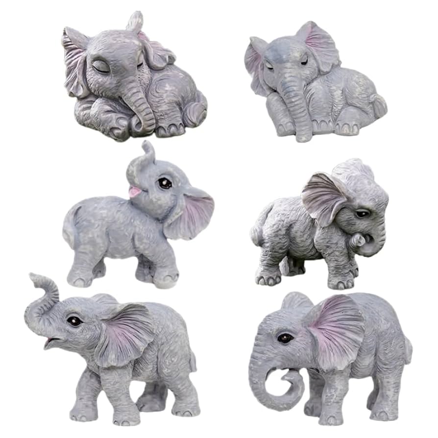 GIGALUMI Solar Garden Statues Elephant Garden Decor, Yard Decorations Outdoor Solar Decoration