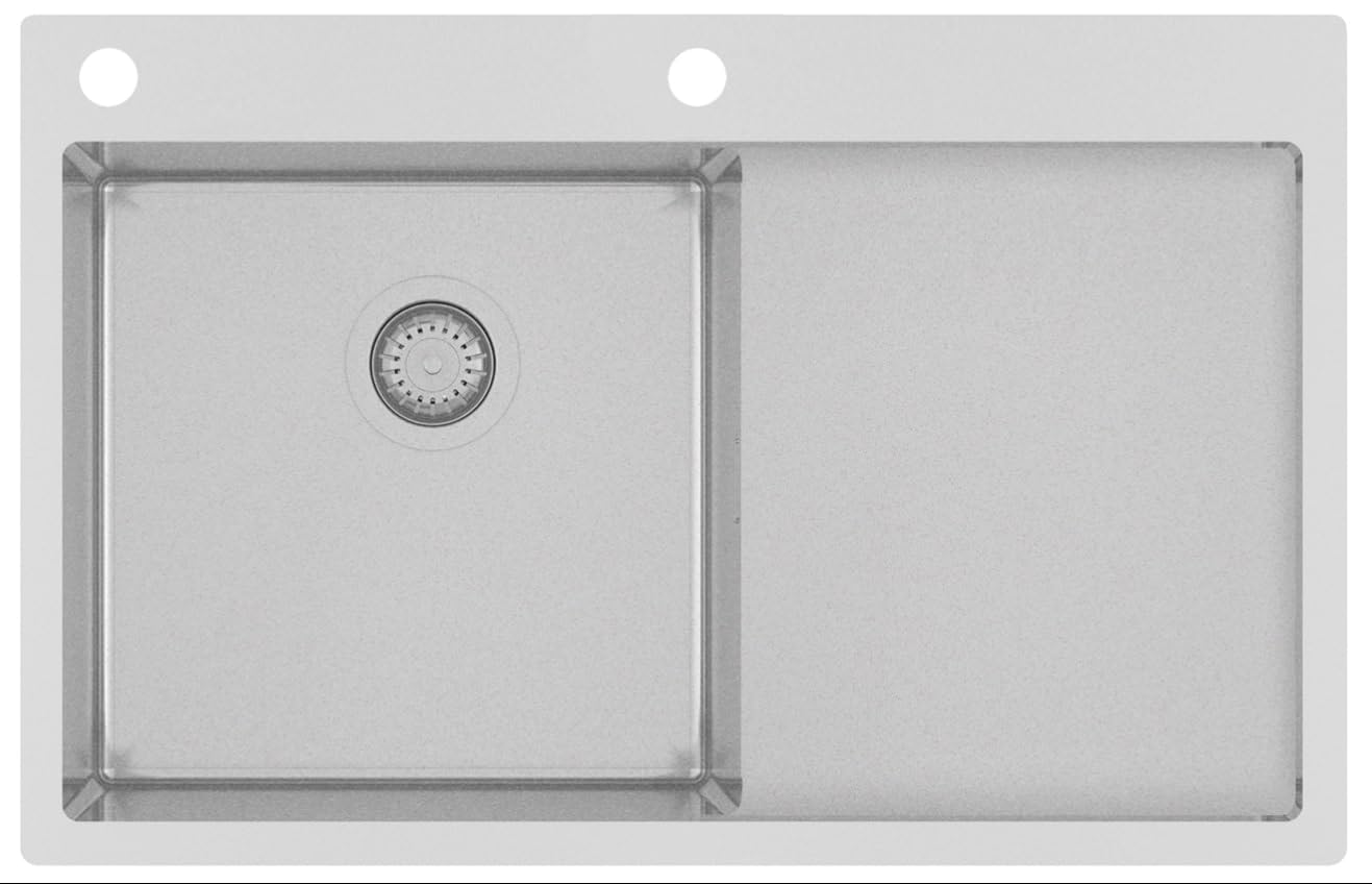 Edelstahlspüle Gurari TERRA 101 N-L Einbau Spüle 780x500 mm, Stainless steel, Rechteckiger