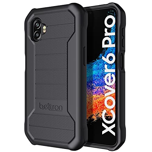 BELTRON Galaxy XCover6 Pro 5G Heavy Duty Case Industrial Strength Armor Case with Reinforced Technology for Samsung Galaxy XCover 6 Pro 2022 SM-G736 (AT&T FirstNet Verizon) - Black