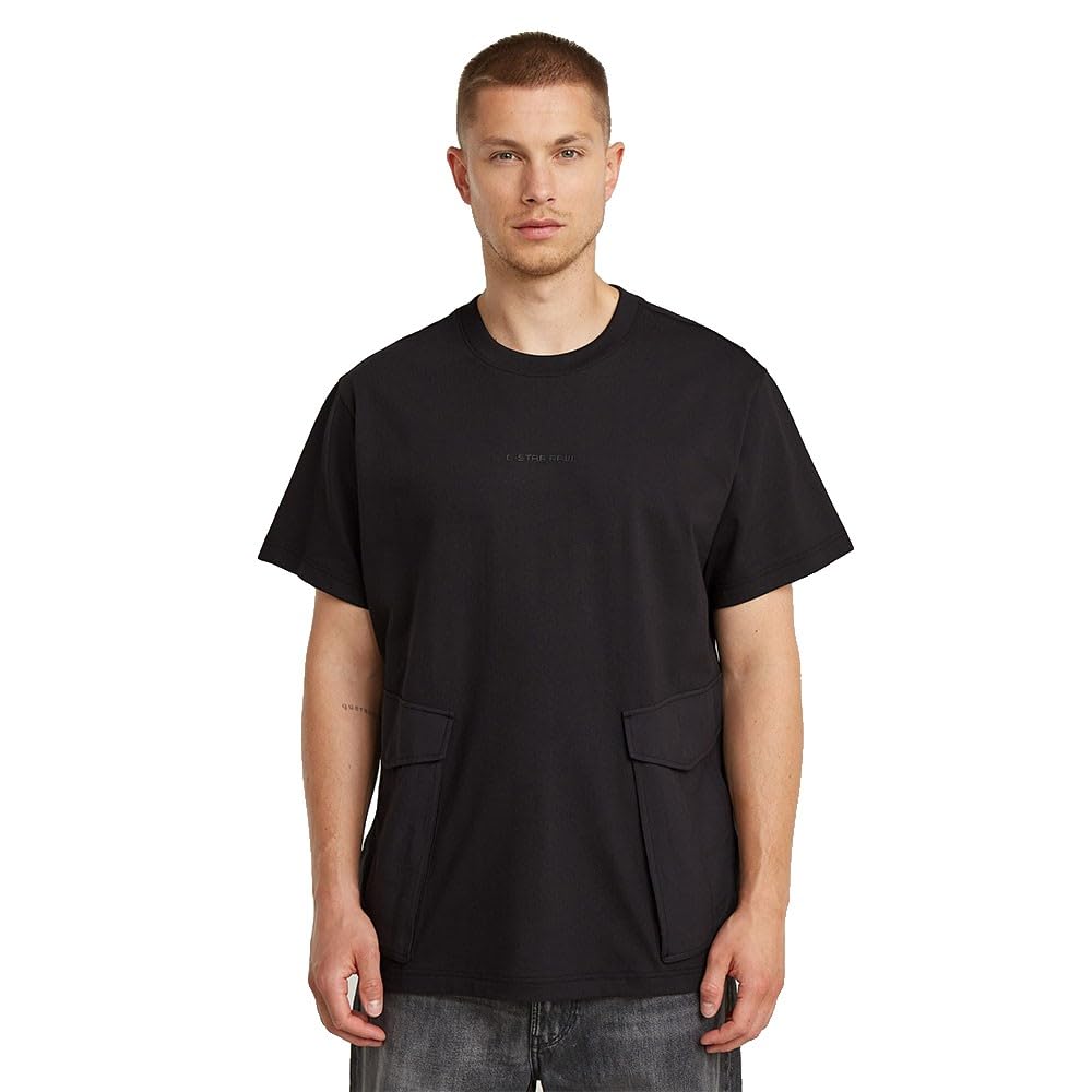 G-STAR Men's Rovic Loose R T T-Shirt, Black (Dk Black D26609-c784-6484), M