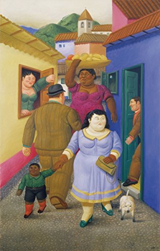 Get Custom Art Fernando Botero - The Street, Poster Art Print Wall Decor - Size 22x36 Inches