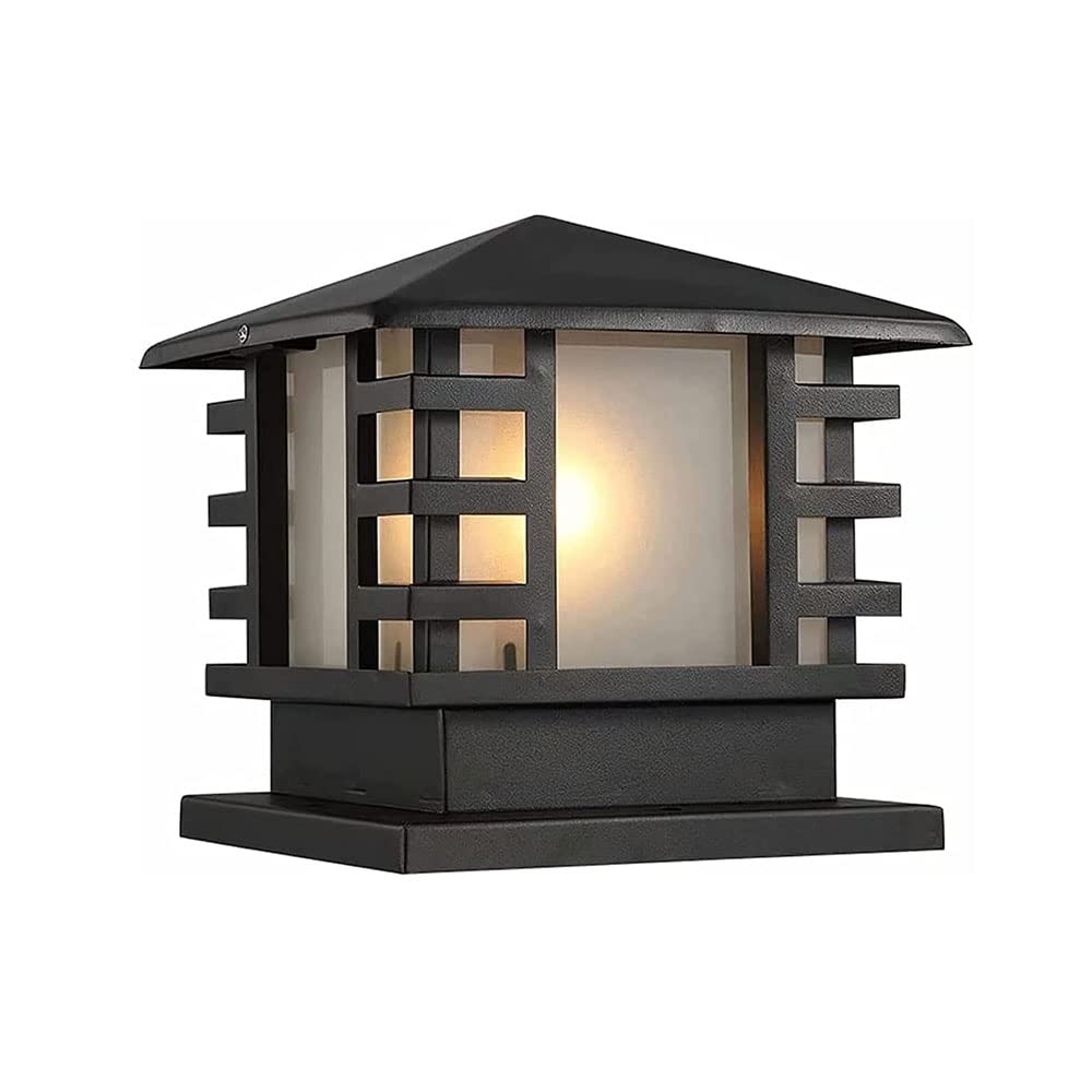 WENZIFI Outdoor Column Lights Traditional Waterproof Pillar Lights Outdoor Post Lights Aluminium Anti-Rust Pillar Lights Fixture for Patio Outside Lights Fence Column Lights Gate Garden Post Lamp E26