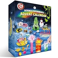 UNGLINGA Science Experiments Advent Calendar 2025 for Kids Boys Girls Toys Gifts Idea- Chemistry, Physics, Rocks Gemstones, S.T.E.M Projects Countdown to Easter Birthday Christmas 24 Days