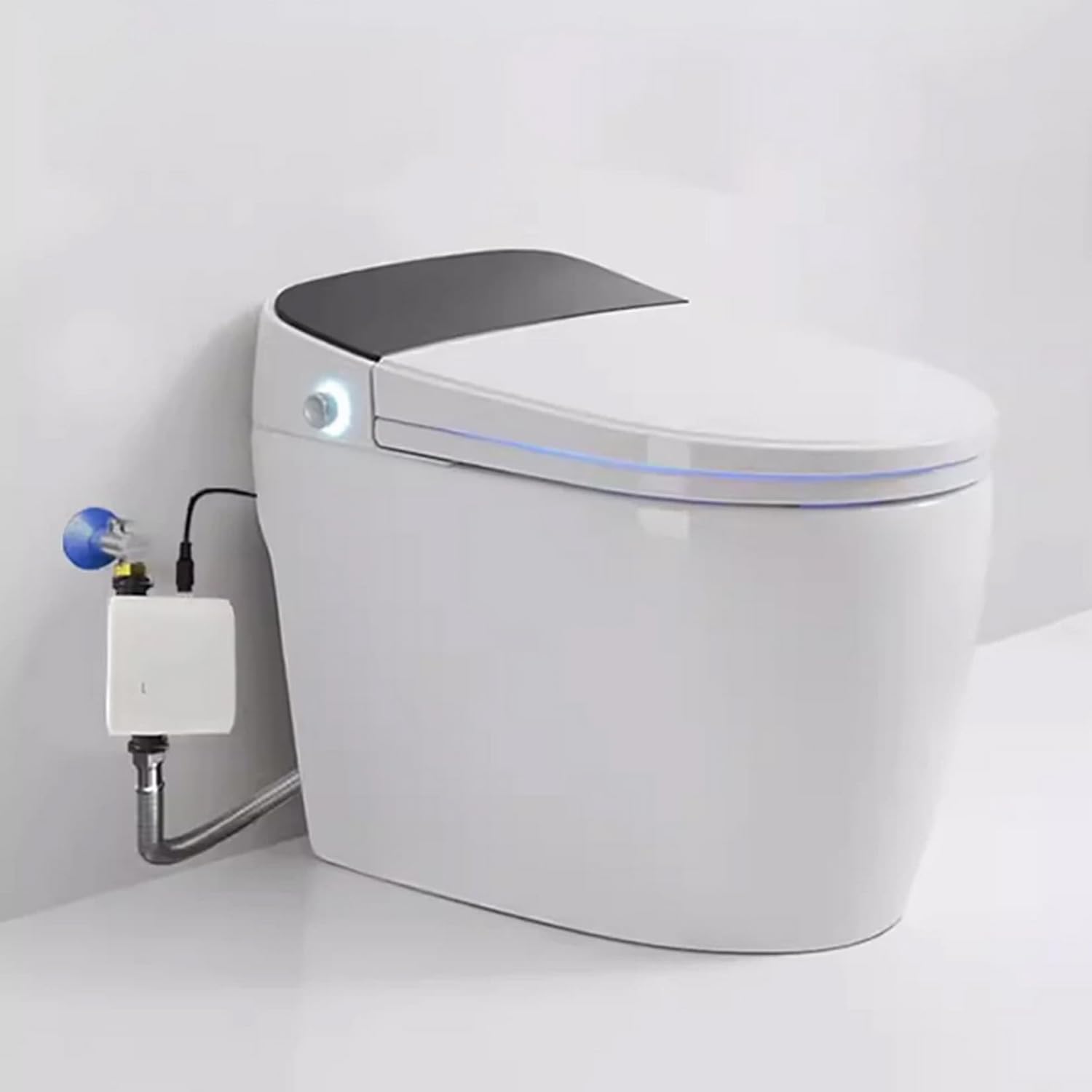 Intelligent Toilet Booster Pump Without Water Tank 90W 30L/MIN Household Automatic Water Pump with Power Adapter Corrugated Pipe
