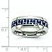 Chisel Stainless Steel Blue Carbon Fiber Inlay Polished Band Ring SR269