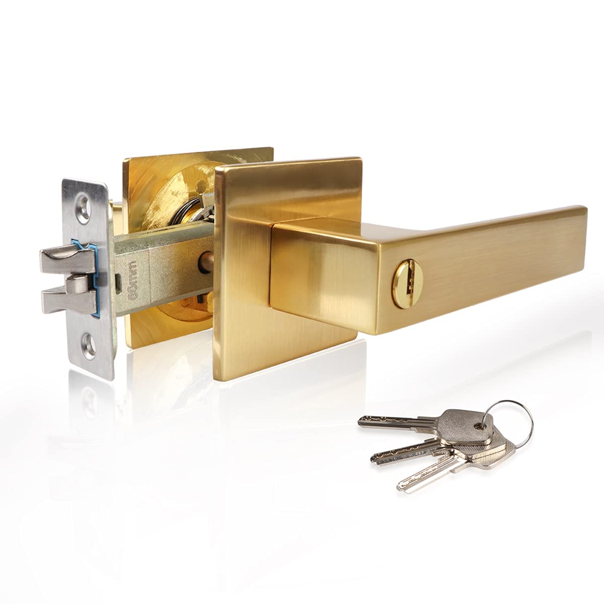 Buy TooCust Square Front Door Handle with Lock, Heavy Duty Door Locks