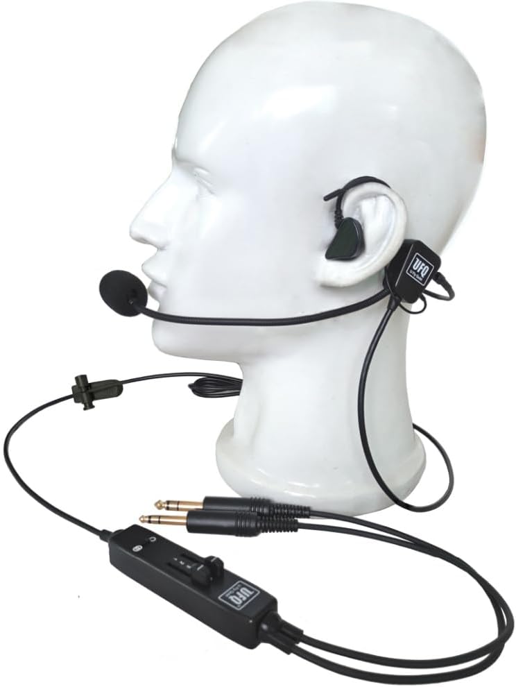 UFQ - in-Ear Type Aviation Headset L-1 Super Light Weight - Quiet as ANR Free with a Bag, Great Sound Quality for Music with MP3 Input