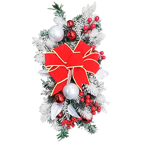 Couronne de fête pour porte d'entrée et décoration murale chaleureuse