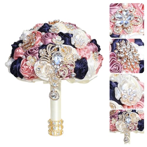Bouquet de mariée romantique strass et perles pour un souvenir éternel