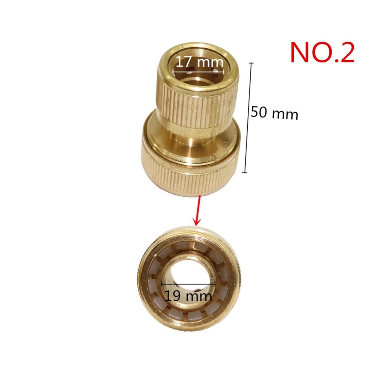 Adaptador de fontanería de jardín duradero de latón de 3 4 pulgadas, grifo de jardín, manguera de agua, accesorio de tubería de riego, tubo de montaje de tubería de fontanería, 1 pieza