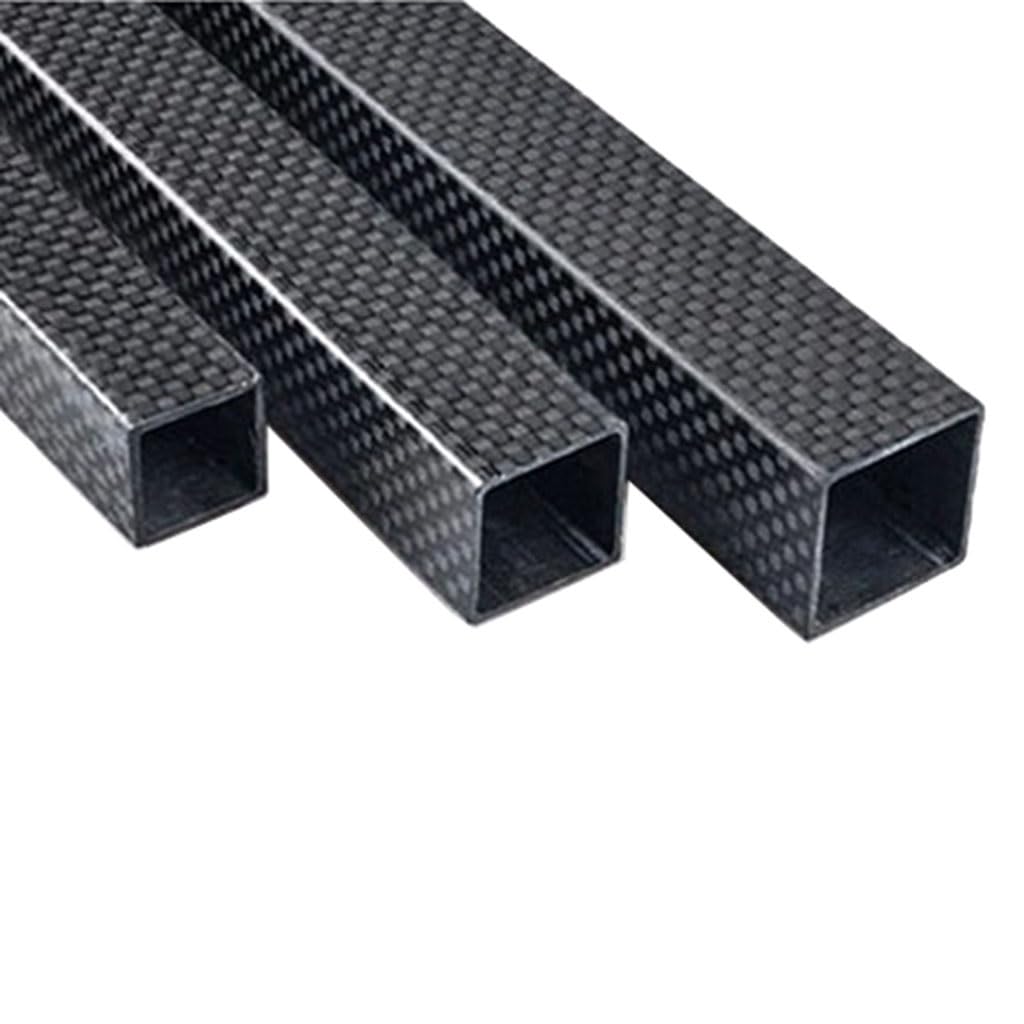 1Pcs Length 500mm OD 10×10mm-30×30mm Glossy Surface 3K High Strength Full Carbon Fiber Square Tube (Color : 25X25X23mm)