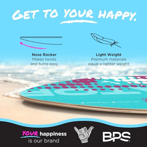 BPS 'Gator' 35" Skim Board - Epoxy Coated Wood Skimboard with Traction Pad - No Wax Needed - Skimboard for Kids and Adults (Fluorescent Blue) - Thumbnail 5