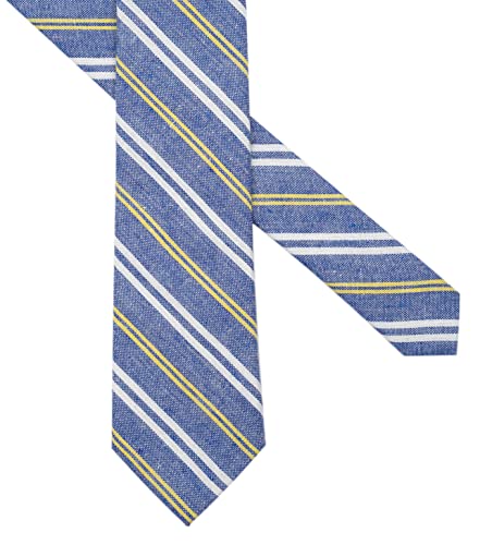 Image of BELLUNO Men's 2.5 inch Skinny Solid Cotton Linen Ties