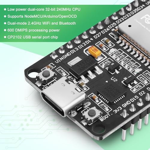6 Pcs ESP32 Development Board ESP-WROOM-32 ESP-32S Dual Mode WiFi Bluetooth Dual Cores Microcontroller 30 Pin Low Power Compatible with A rduino IDE - Image 3