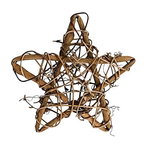 4-Inch Natural Grapevine Wreath Star Shape - Diy Crafts Base For Christmas Wreath Garland Gift, Tiered Tray Decors And Rustic Holiday Home Decoration, Pack Of 1 #TOP23