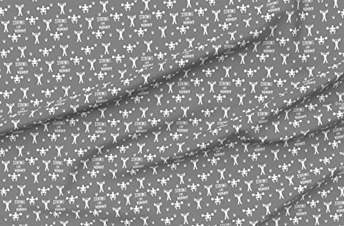 Spoonflower Fabric - Strong Workout Gym Printed on Petal