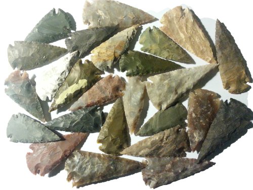 Pointes de flèche de l'âge de pierre 6-8,5cm : répliques fidèles pour étude tactile