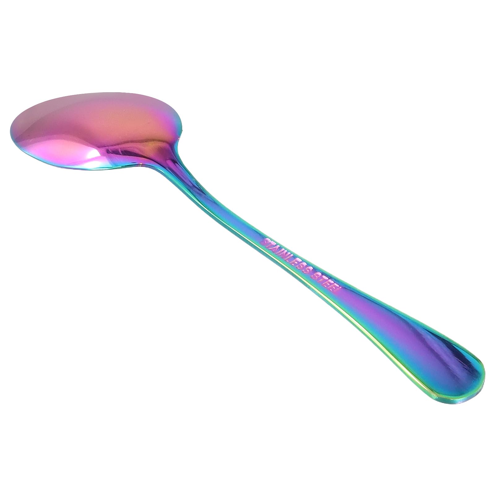 25 Cucchiaini da Caffè Colorati Arcobaleno, 13,5 cm, in acciaio inox con rivestimento in titanio colorato, per tè, caffè, Latte, per Mescolando cucchiai da dessert di marmellata di espresso
